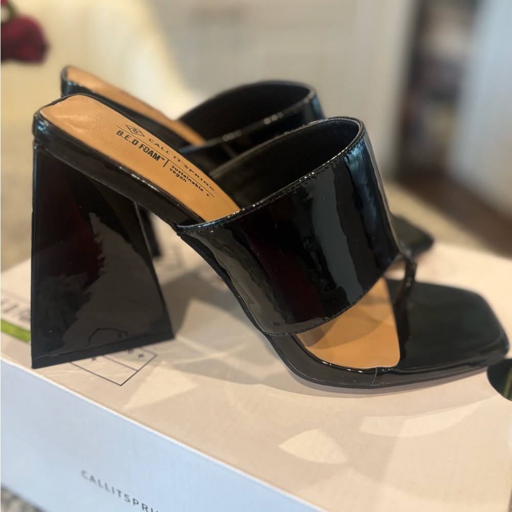 Call It Spring Black Heeled Shoes